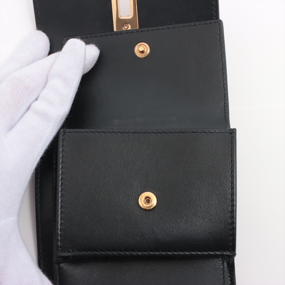 Celine Saise Trifold Wallet Leather Black - Picture 6 of 9